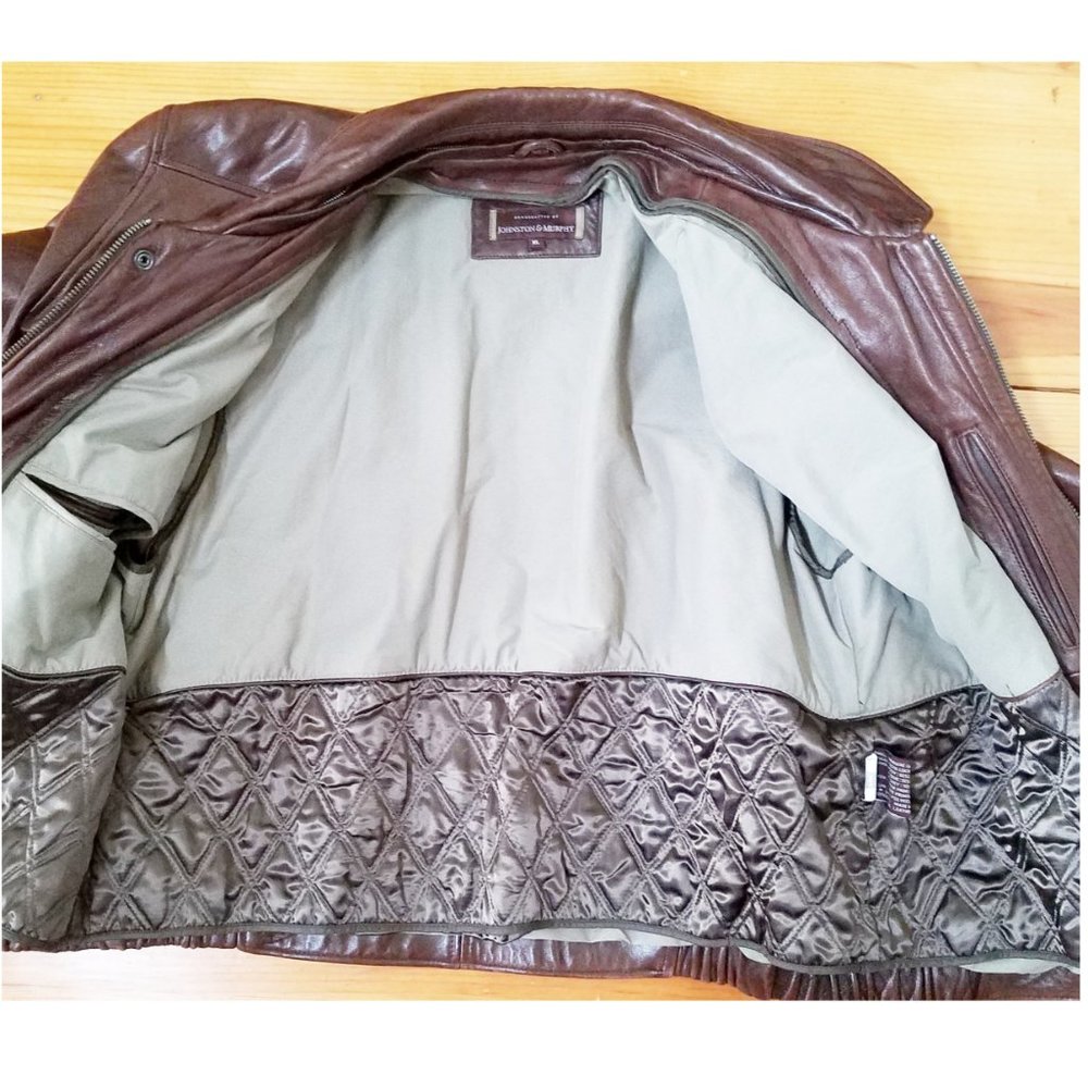 Johnston & Murphy Lambskin Leather Jacket XL - Picture 8 of 9